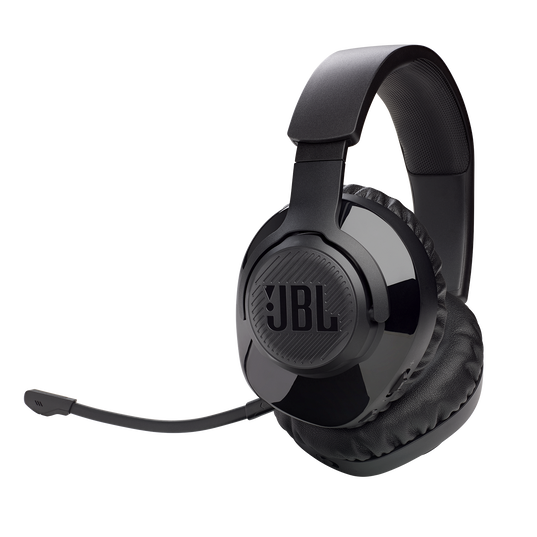 JBL Quantum 350 Wireless - Black - Wireless PC gaming headset with detachable boom mic - Hero